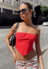 Red Corset Top Photo 0