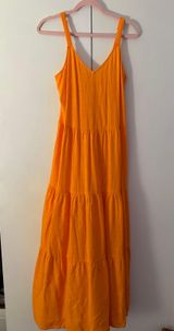 Splendid Orange Maxi Sun Dress Photo 0