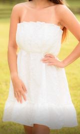 Boutique Strapless White Dress Photo 0