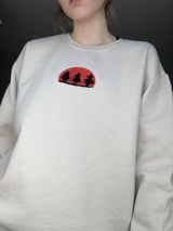 Western Embroidered Sweatshirt Tan Size M Photo 0