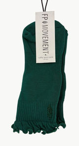 NWT FP Movement Women's Classic Ruffle Socks | One Size | Midnight Jade Photo 0