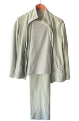 Drawers & Damon Sage green cotton blend lounge set Athleisure Loungewear Size M Photo 0