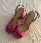 Pink Satin Heels Photo 0