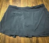 Lululemon Circuit Breaker Skirt Size 10 Black Lined Run Tennis Photo 0