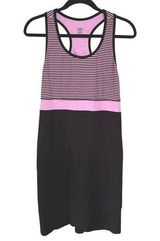 Title Nine Connelly Pink Tennis Pickleball Stripe Dress Athletic Racerback Large Photo 0