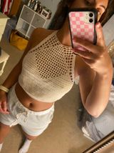 crochet halter top White Photo 0