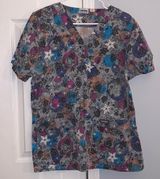 Grey Scrub Top Gray Size M Photo 0
