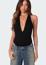 Edikted Deep V Backless Bodysuit NWT Photo 0