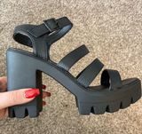 Chunky Heels Black Size 10 Photo 0