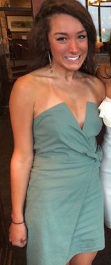 Boutique Green Strapless Dress Photo 0
