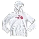 North Face White Pink Hibiscus Floral Logo Hoodie Hooded Sweatshirt Size XS Photo 0