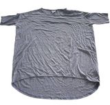 LuLaRoe Shirt Womens Large Solid Grey Short Sleeve Tunic Top Oversized Cotton Photo 0