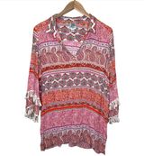 Ivy Jane Boho Paisley Tunic Top Photo 0