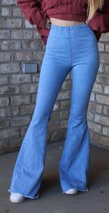 Skylar + Madison Elastic Waist Flare Jeans Photo 0