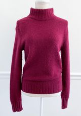 J.Crew Maroon Mock Neck Supersoft Yarn Sweater Photo 0