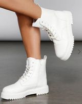 Windsor White Combat Boots Photo 0