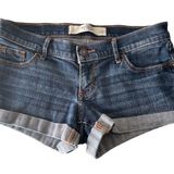 VTG Vintage Abercrombie Denim Blue Short Low Rise Shorts Size 0/25 EUC Photo 0
