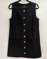 J.crew Button-front classic business preppy shift dress drapey crepe size small Photo 0