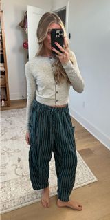 Amazon Striped Wide-Leg Pants Photo 0