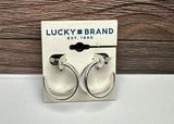 Lucky Brand Silver Tone Hoop Pierced Earrings NWT Photo 0