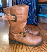 Madden Girl Brown Leather Booties Photo 0