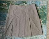 Vintage Trina Turk brown plaid pleated front mini school girl skirt, size 6 Photo 0