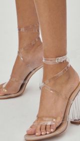 Nasty Gal Clear Nude Heels Photo 0