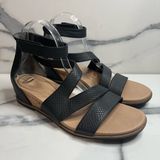 Dr Scholl's | Women's Black Strappy Hook & Loop Comfort Freedom Sandals Sz 10 Photo 0