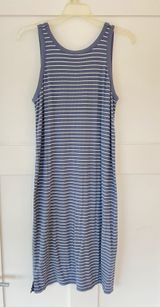 Abercrombie Ribbed Stretch Dress Coneflower Blue L Photo 0