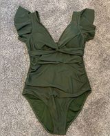 B. Women’s One Piece Swimsuit Green Size XL Photo 0