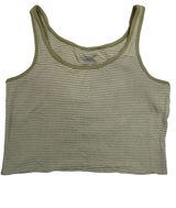 Faded Glory green striped  tank Photo 0