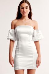 Off Shoulder Puff-sleeve Dress Photo 0