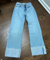 Abercrombie Cuffed Light Wash High Rise Jeans Photo 0