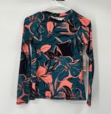 Womens S Ocean Pacific OP LS Hawaiian Floral Swim Surf Shirt Rash Guard Beach Photo 0