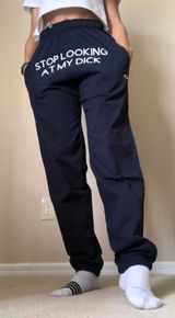 Champion Stop Looking At My Dick Sweatpants Photo 0