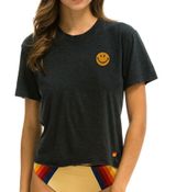 Aviator Nation Smiley Embroidery Boyfriend Tee Photo 0