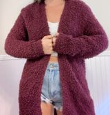 Target Burgundy Sherpa Cardigan Photo 0
