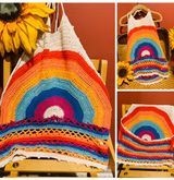 Rainbow Crocheted Top✌️NWT Photo 0