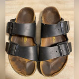 Birkenstock womens Arizona size 37.  Black birkibuk Photo 0