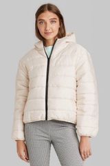 Wild Fable Light Beige Puffer Jacket Size M Photo 0