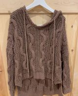 Brown Sweater Hoodie Photo 0