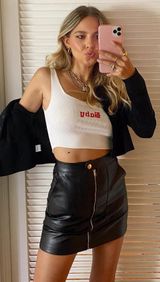 Princess Polly Leather Mini Skirt Photo 0