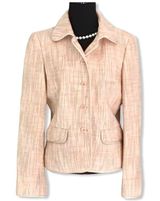 Ellen Tracy Peach Tweed Blazer Photo 0
