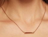 Boutique Metal Bar Pendant Necklace  Photo 0