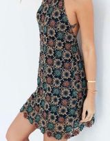 Urban Outfitters Ecote  navy beaded halter neck dress Size L Photo 0