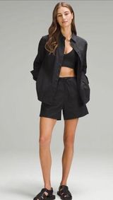 Lululemon Relaxed-Fit-Cotten Blend Poplin Button Down Shirt Photo 0