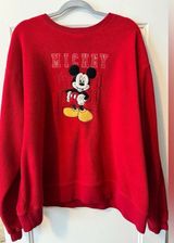 VTG 90s Disney Store Fleece Sweatshirt Mickey #28 Size XXL Photo 0