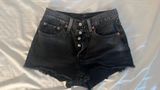 Levi’s Women’s 501 Button Fly Denim Jeans High-Waisted Festival Coachella Shorts Trendy Photo 0