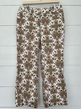 Nicole Miller Women’s 12 Floral Flower Flare Pants Photo 0