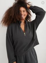 Aerie Chillax Quarter Zip Sweatshirt Photo 0